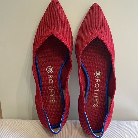 Rothy's Vibrant Red Pointed Flats - Picture 9 of 9
